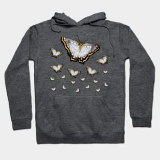 Black and Gold Butterfly Pattern Hoodie